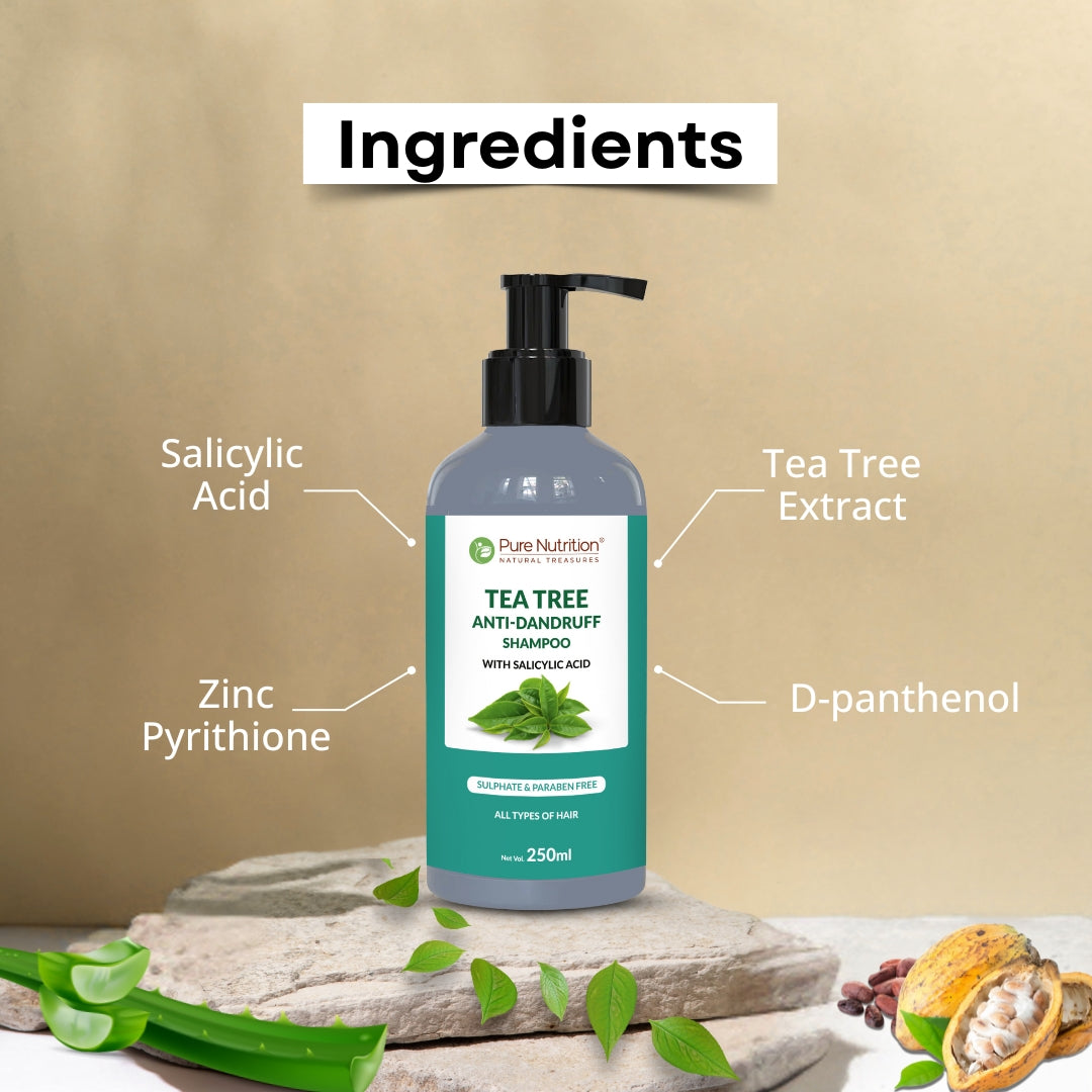 Tea Tree Anti-Dandruff Shampoo – 250ml | Scalp Cleansing & Dandruff Control