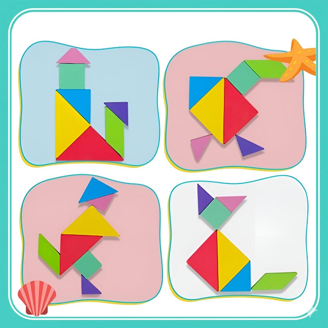 Wudly Wooden Magnetic Tangram Puzzle