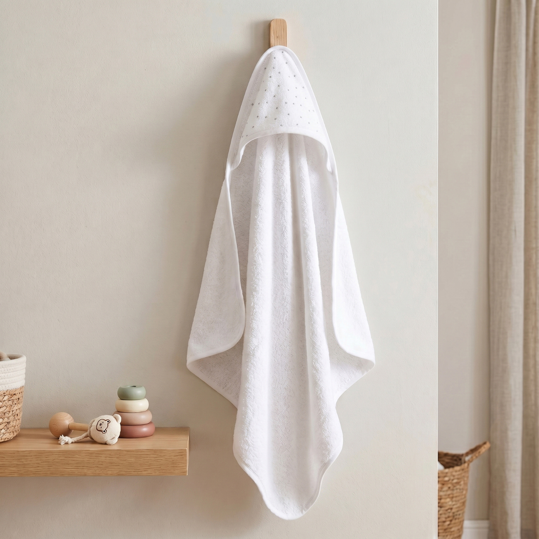 Country Village Hooded Towel with Dot