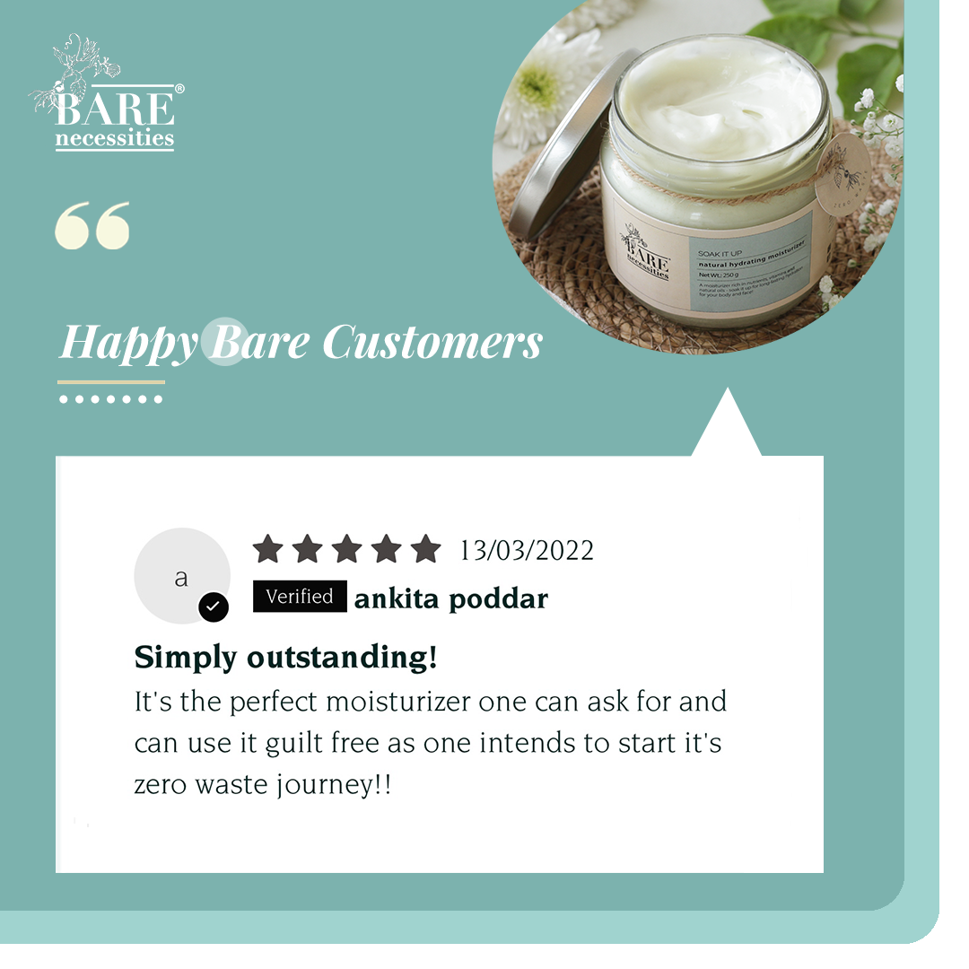 Bare Necessities Soak it up Hydrating Moisturizer for Body & Face | Suitable for All Skin Types