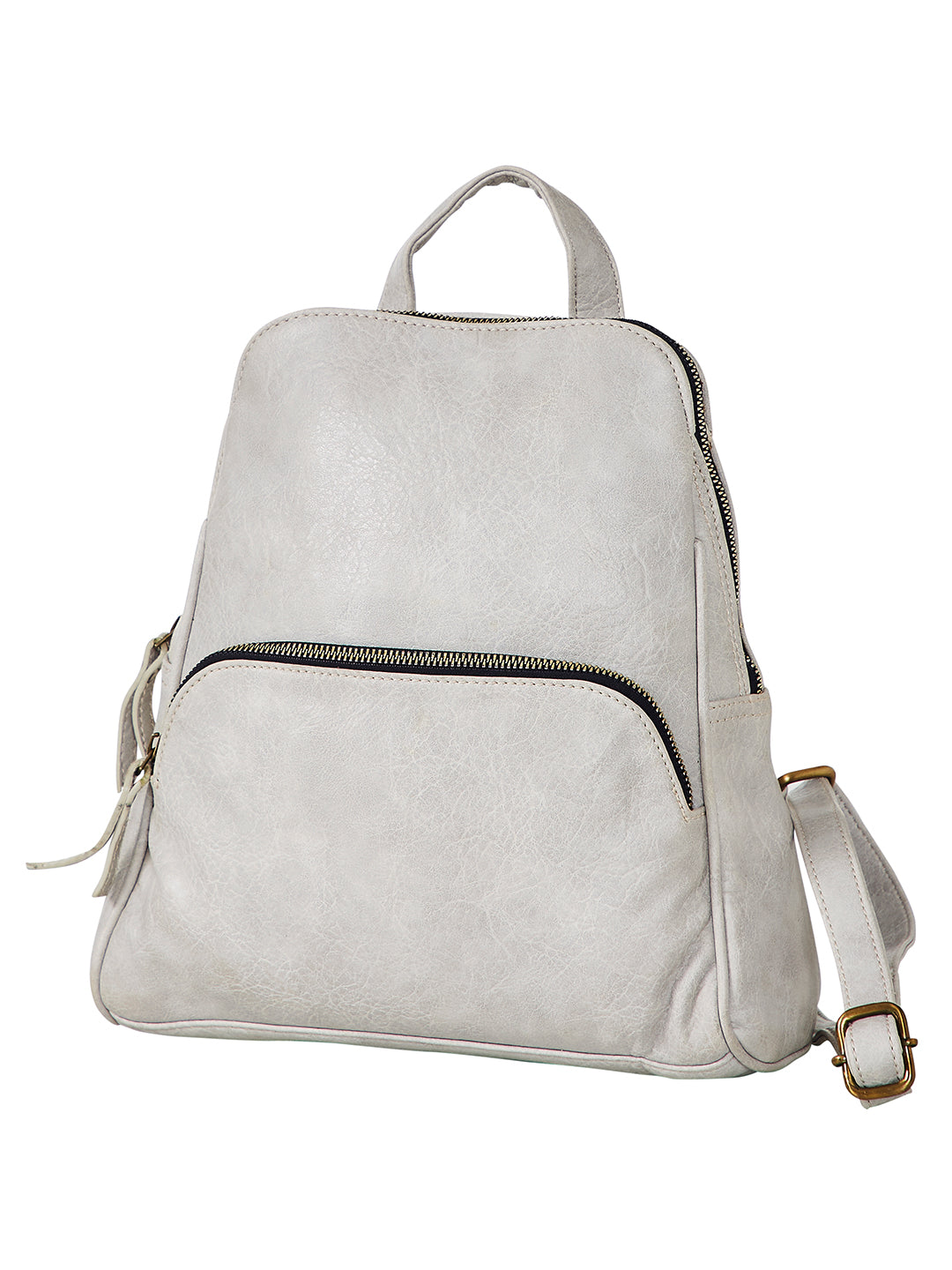 Mona B Convertible Daypack for Offices Schools and Colleges with Stylish Design for Women: Silver