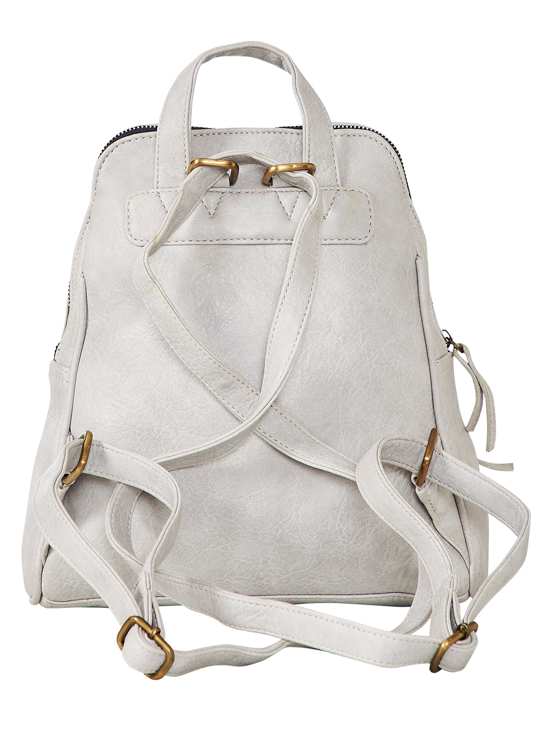 Mona B Convertible Daypack for Offices Schools and Colleges with Stylish Design for Women: Silver