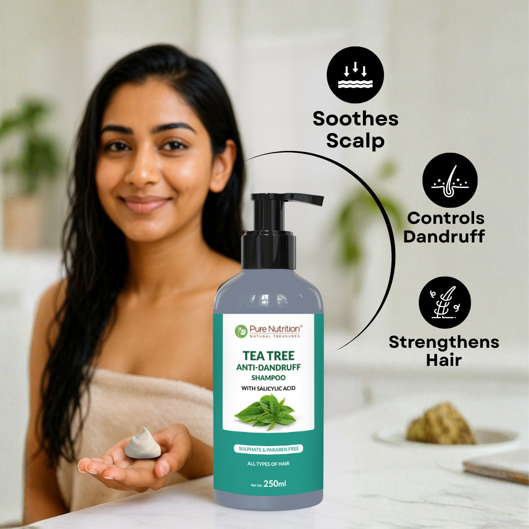 Tea Tree Anti-Dandruff Shampoo – 250ml | Scalp Cleansing & Dandruff Control