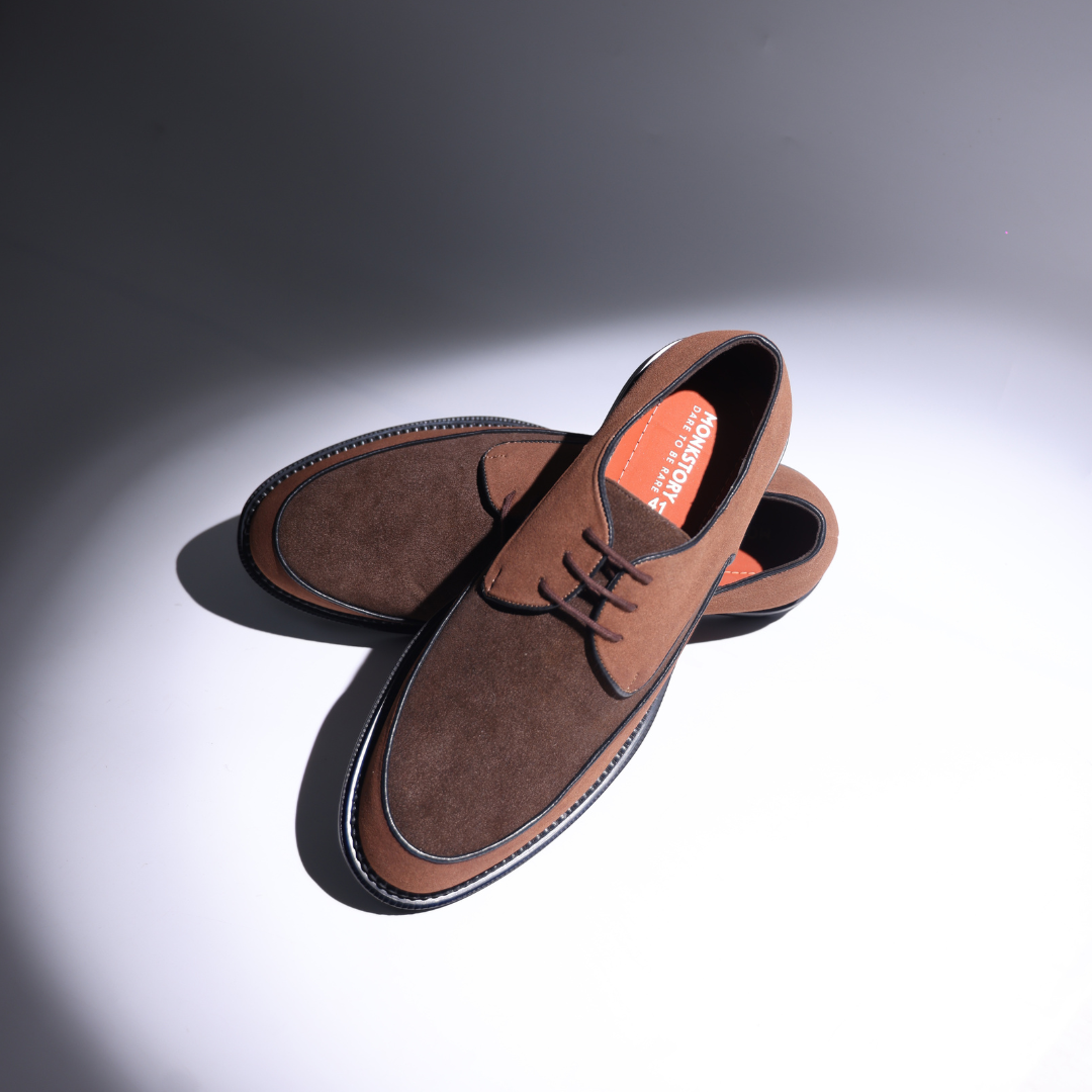Monkstory Atelier 1860 Dual Tone Derby Lace-Ups – Brown & Tan