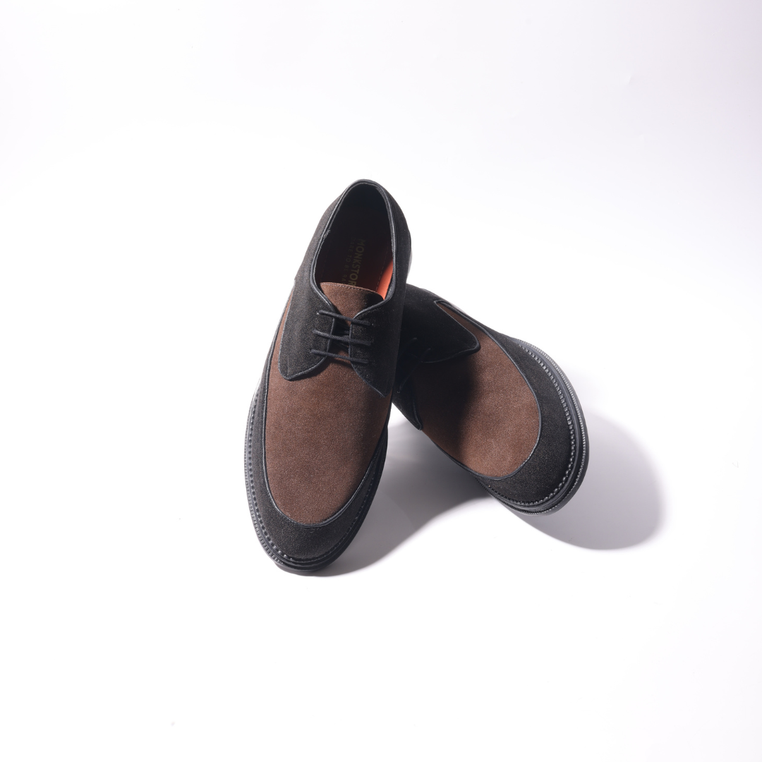 Monkstory Atelier 1860 Dual Tone Derby Lace-Ups – Brown & Black