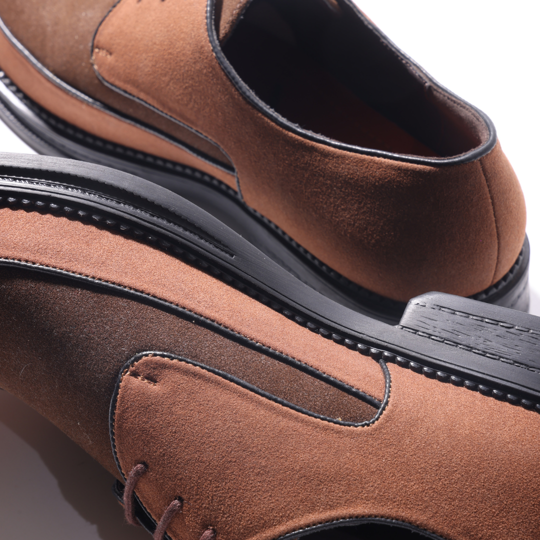 Monkstory Atelier 1860 Dual Tone Derby Lace-Ups – Brown & Tan