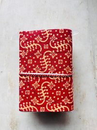 Set of 2 Handcrafted Fabric Diary | 15 × 10 cm | Peekaboo | Softbound with Strings