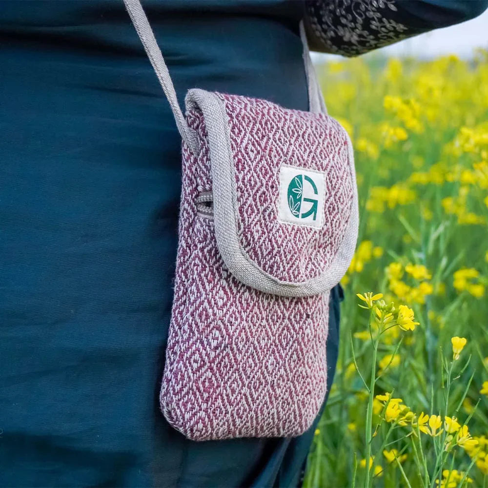 My Original OG Diamond Mobile Sling - Hemp Phone Bag - Stylish, Sustainable & Hands-Free