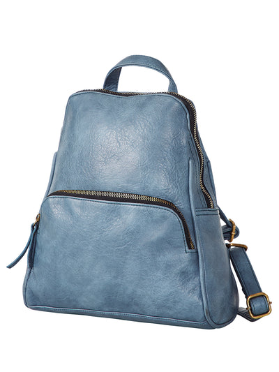 Mona B Convertible Daypack for Offices Schools and Colleges with Stylish Design for Women: Dusty Blue