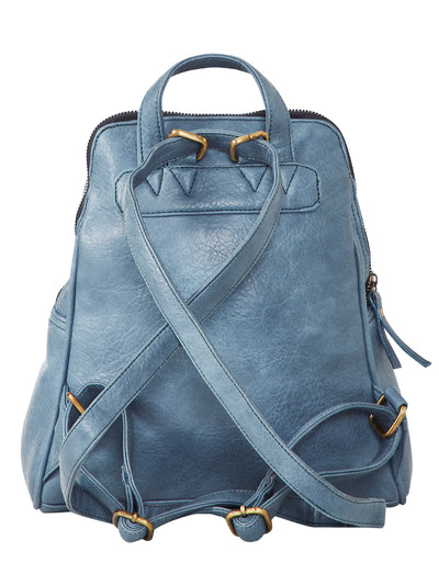 Mona B Convertible Daypack for Offices Schools and Colleges with Stylish Design for Women: Dusty Blue