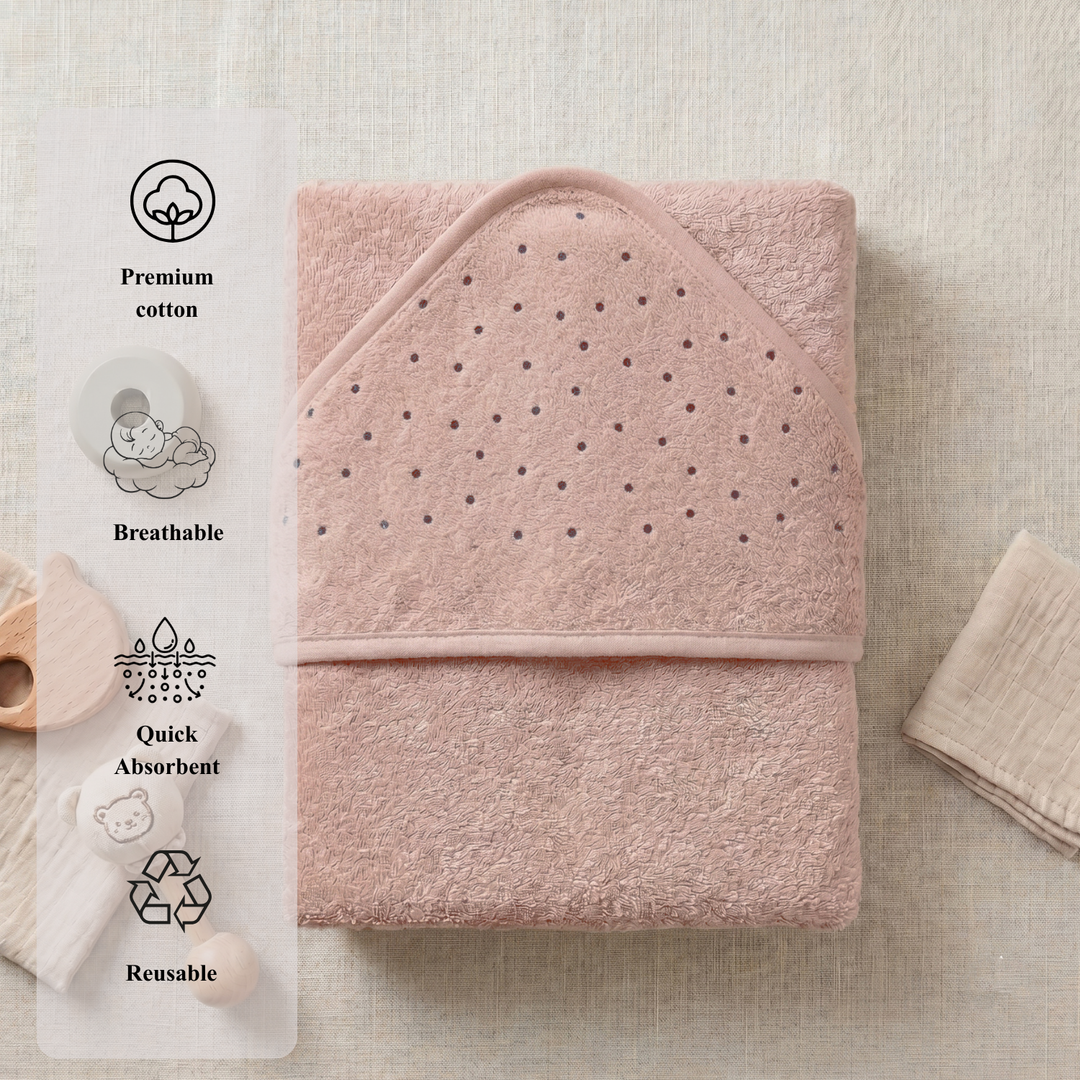 Country Village Hooded Towel with Dot