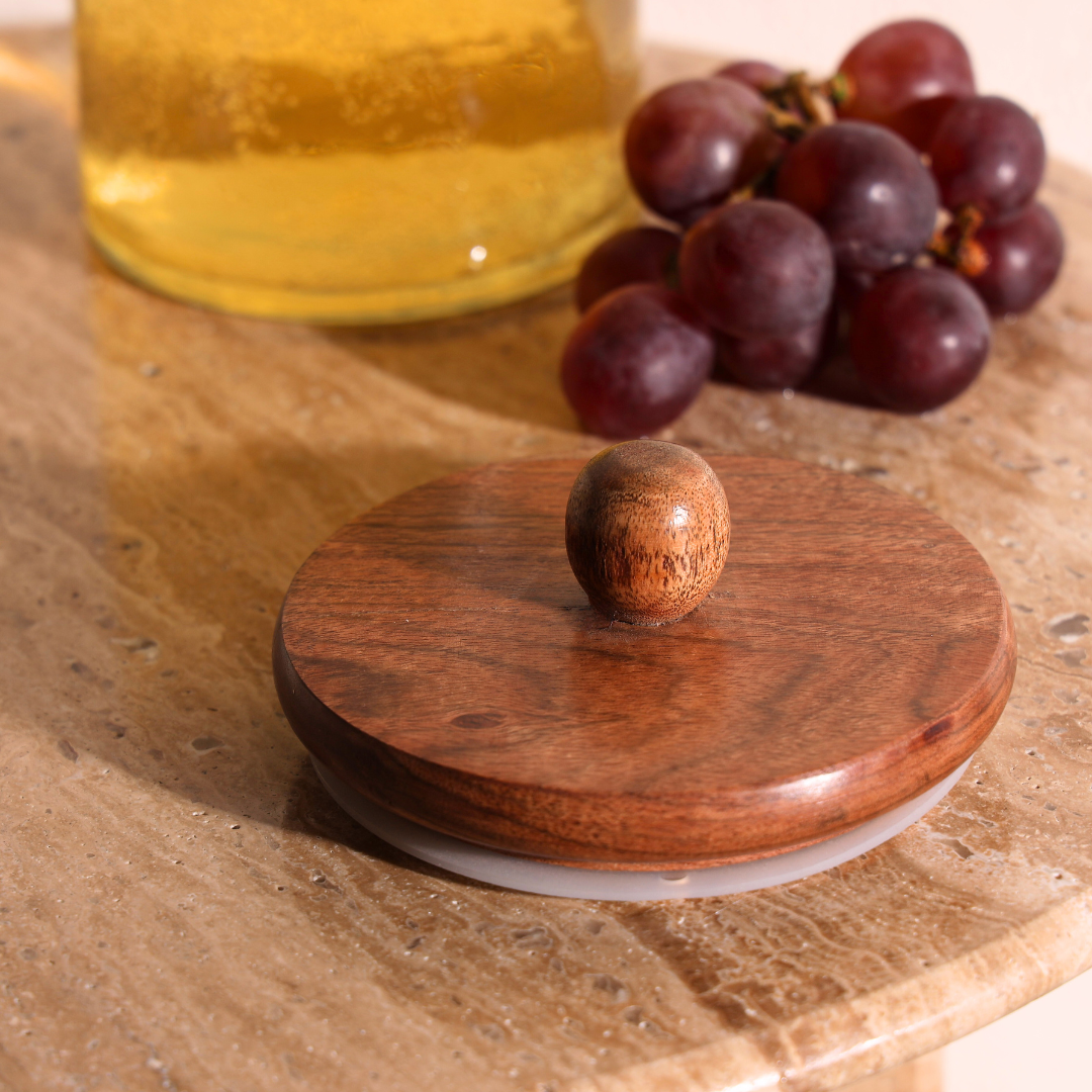 Muun Home Hammered Glass Jug with Lid