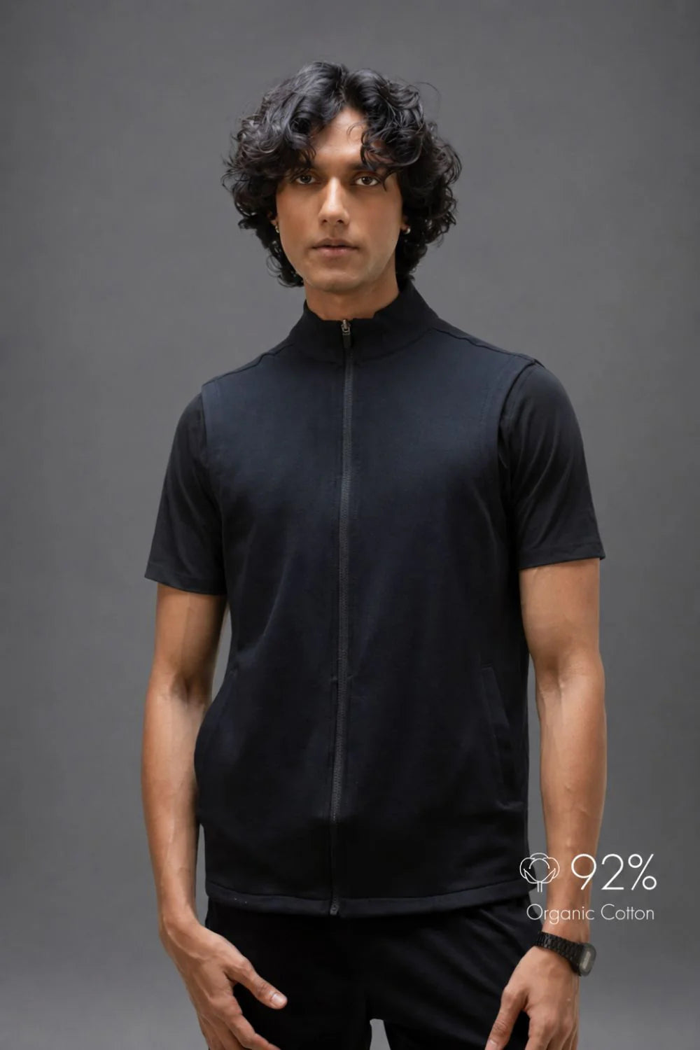 Carbon Tree Organic Cotton Men's Sleeveless Jacket