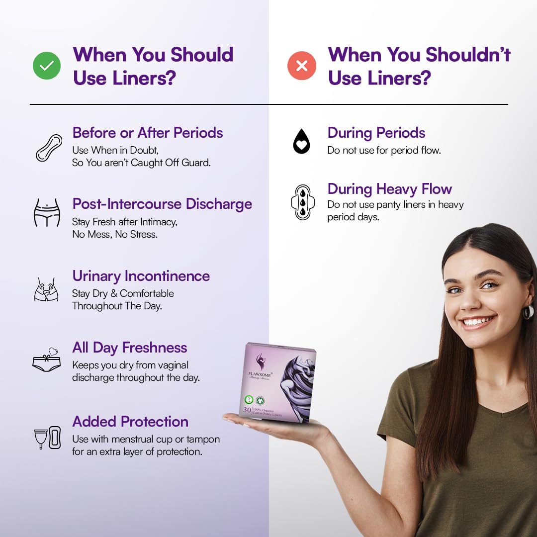 Chemical Free Safe Sanitary Pads (L, Pack of 10) + Ultra Soft Toxin Free Panty Liners (30) – Rash Free, Gynecologist Certified