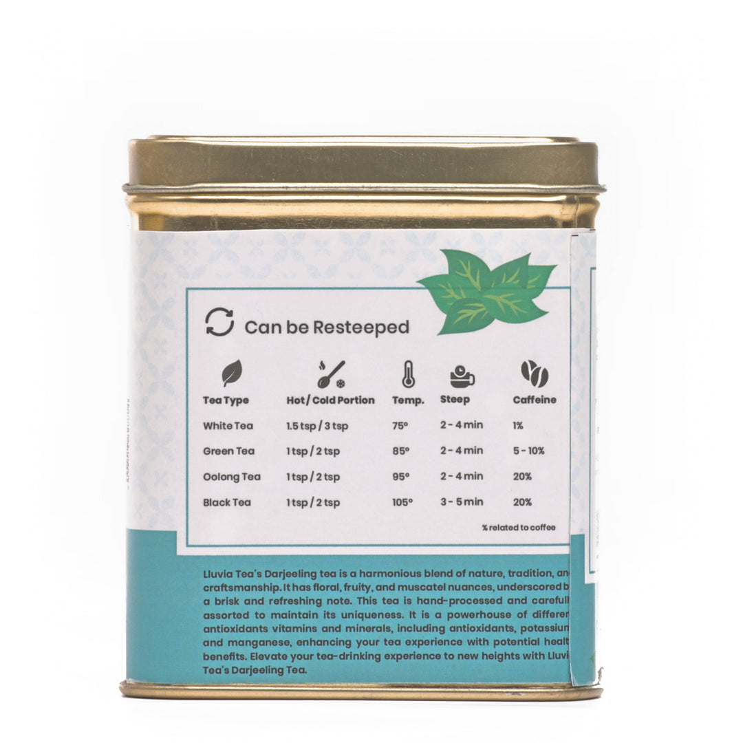 Lluvia Tea Darjeeling Tea - Stress Relief | Skin Health | Rich in Antioxidants Second flush(50gm)
