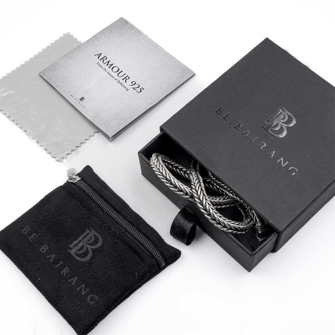 Dual Woven Bali Link Bracelet in 925 sterling silver