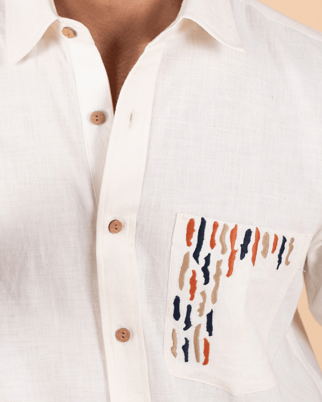 Natural Raw Threaded Pocket Shirt image
