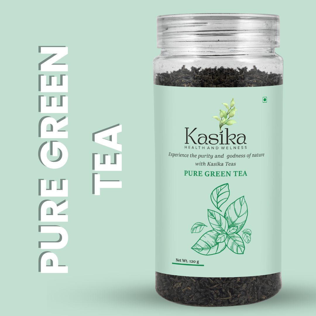 Kasika Pure Green Tea – Loose Tea | 100% Natural Green Tea Leaves in a Box | Rich in Antioxidants | Supports Weight Management & Metabolism | Hot & Iced Green Tea | Vegan & Gluten-Free