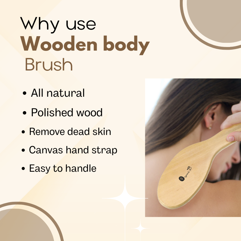 Organic B Tilted Head Dry Brush |Natural Exfoliating