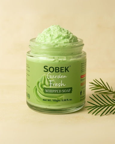 Sobek Naturals Green Garden Fresh Whipped Cream Soap and Body Wash 100 gm
