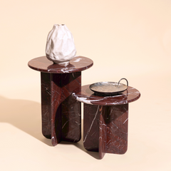 Muun Home Norge Marble Table - Rosso