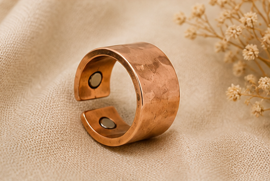 Bamboology Trends Nature Heal Heritage Hammered Adjustable Pure Copper Ring for Men & Women | Ayurvedic Wellness Jewelery
