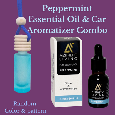 Aesthetic Living Car Aromatizer/ Diffuser Bottle with Essential Oil(Neon Tube shape-6ml+ Essential oil-15ml)