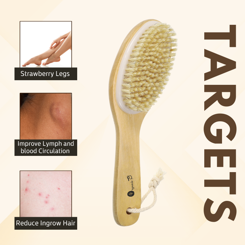 Organic B Tilted Head Dry Brush |Natural Exfoliating