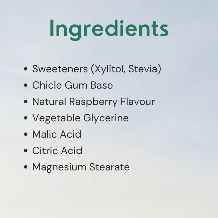 Gud Gum Raspberry Chewing Gum (Pack of 4)