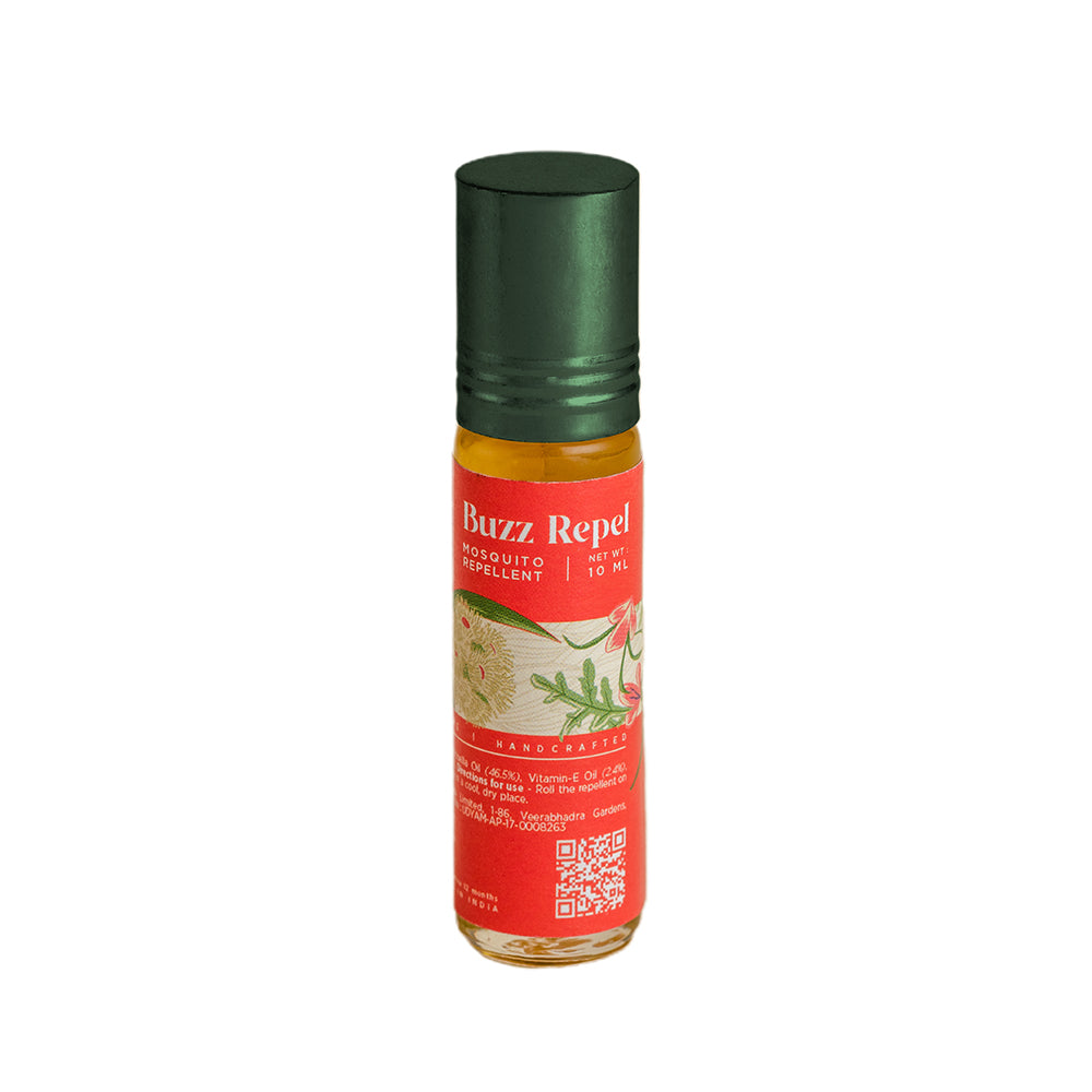Saka Organics - Buzz Repel | Handmade Mosquito Repellent | Natural Protection for All Skin Types (Pack of 2 - 10ml each)