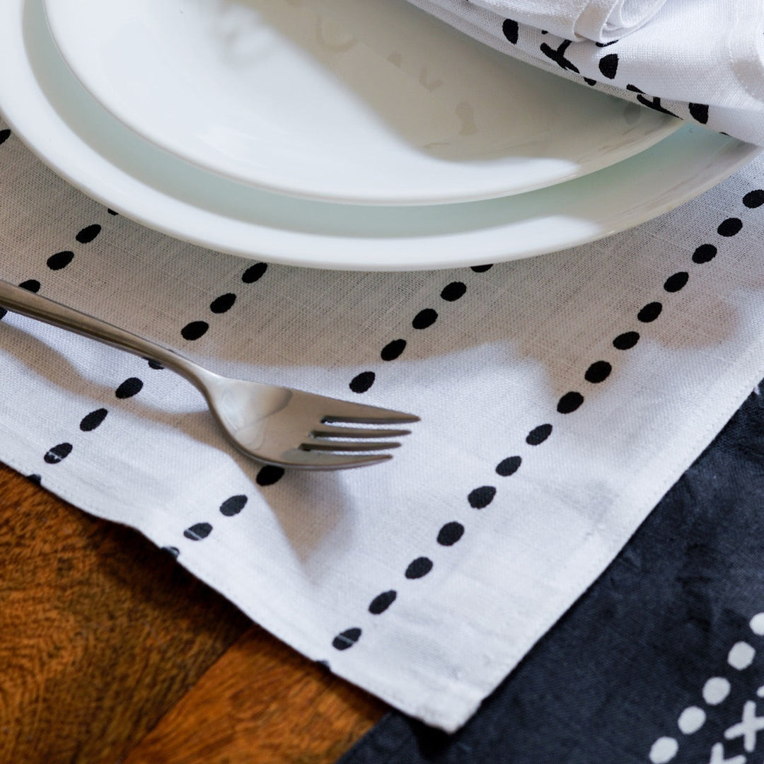 Pravaah Himadri placemats | set of 2/4/6 | pure hemp | 2 prints