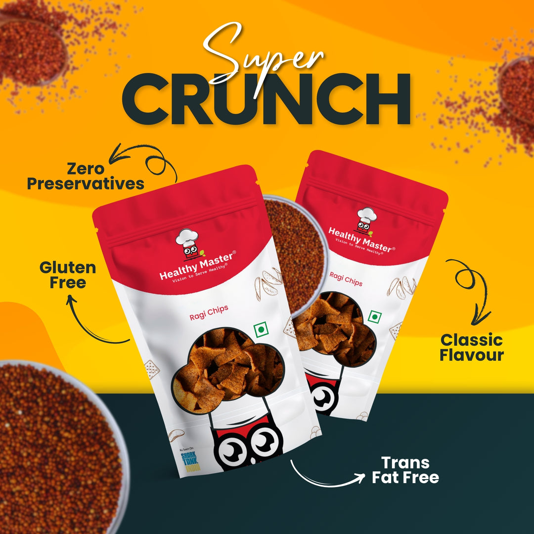Healthy Master Ragi Chips - 200 g | No Maida | No Preservatives