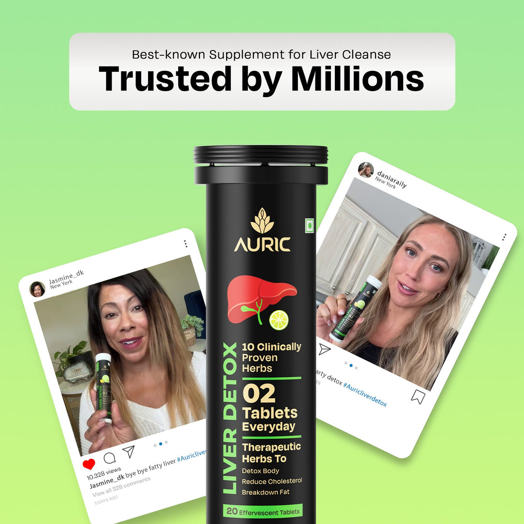 Auric Liver Detox Effervescent with 10 Super Ayurvedic Herbs