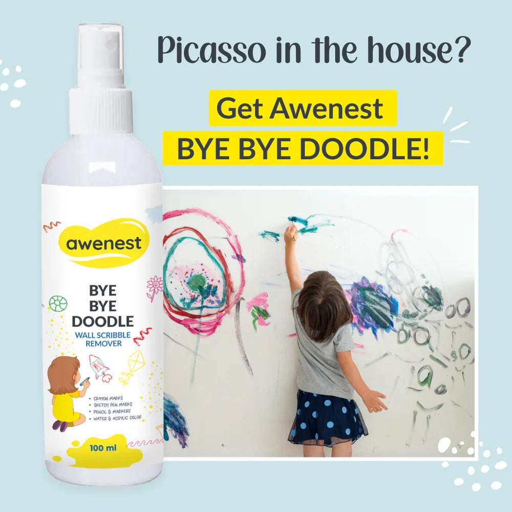 Ultimate Mess Protection Kit - Bye Bye Stain + Bye Bye Doodle + Bye Bye Ink + Magic Eraser pack of 4