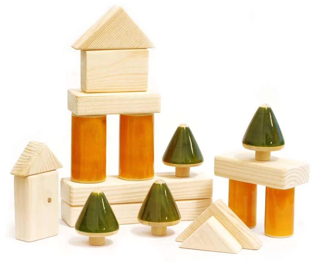 Fairkraft Creations Wooden building blocks | Educational wooden toys | Wooden stacking blocks