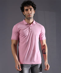 Naturefab Men’s Organic Bamboo Polo Tshirt Ultimate Pink