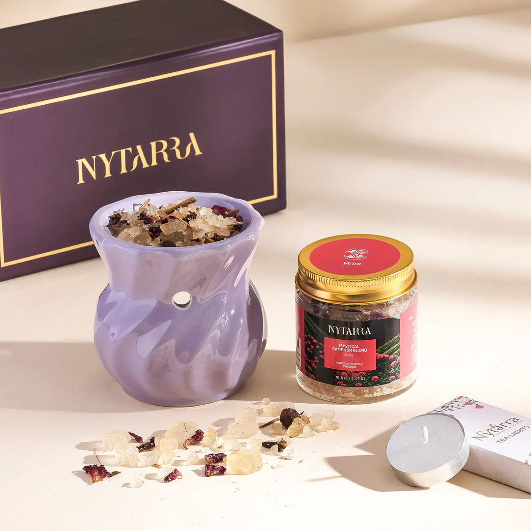 Nytarra Mystical Camphor Blend - Rose | Purifying & Mood-Balancing Aromatherapy | Toxin-Free, Phthalate-Free