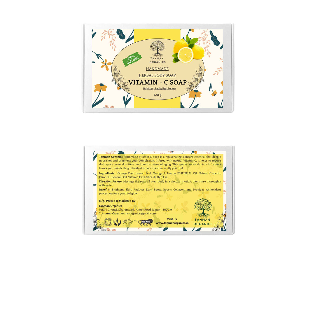 Tanman Organics Handmade Natural Vitamin C Soap for Bath - 120g
