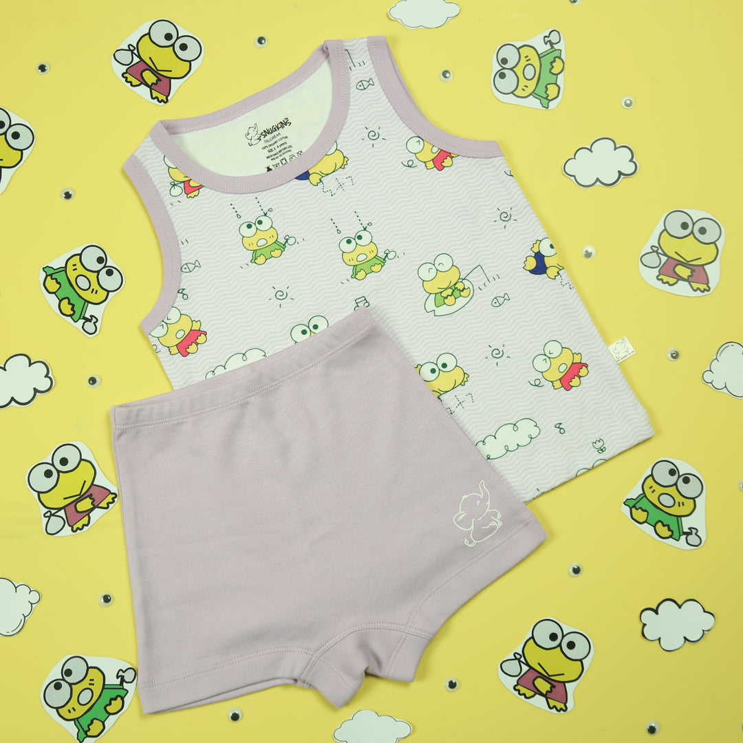 Snugkins 100% Organic Cotton Sleeveless T-Shirts Top and Shorts Set for Kids, Toddlers, Boys and Girl - Set of 1