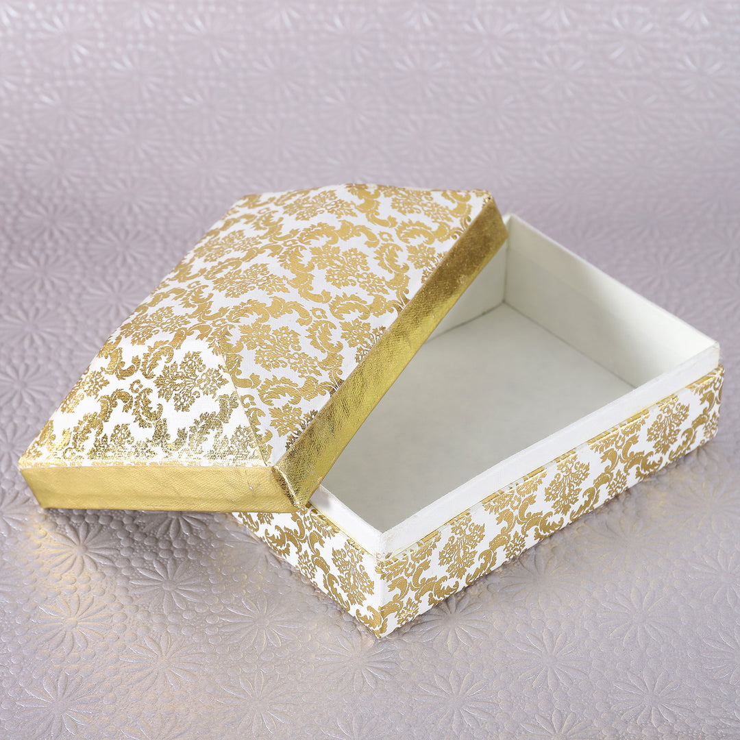 Damask Pyramid Shaped Box - 1 pc