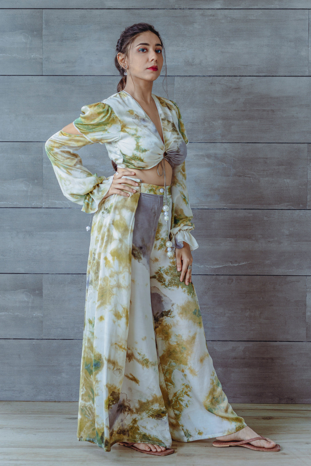 ITIDOR Jean Jade Pleated Pants