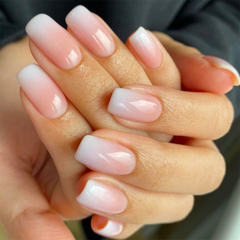 Pink Ombre | Medium Square, Press On Nails