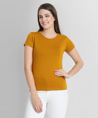 Naturefab Women's Organic Bamboo Tshirt Mustard