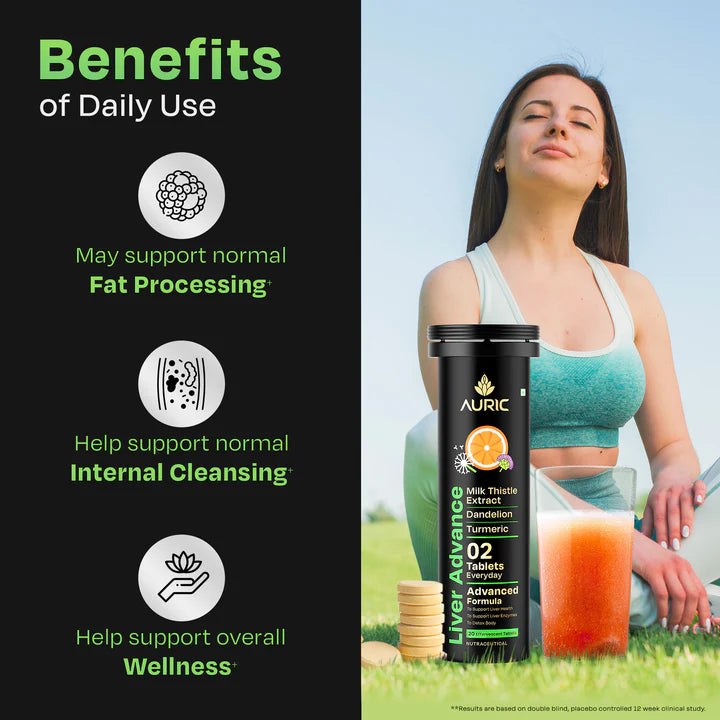 Auric Liver Advance Effervescent Tablet - Drop Fizz & Drink