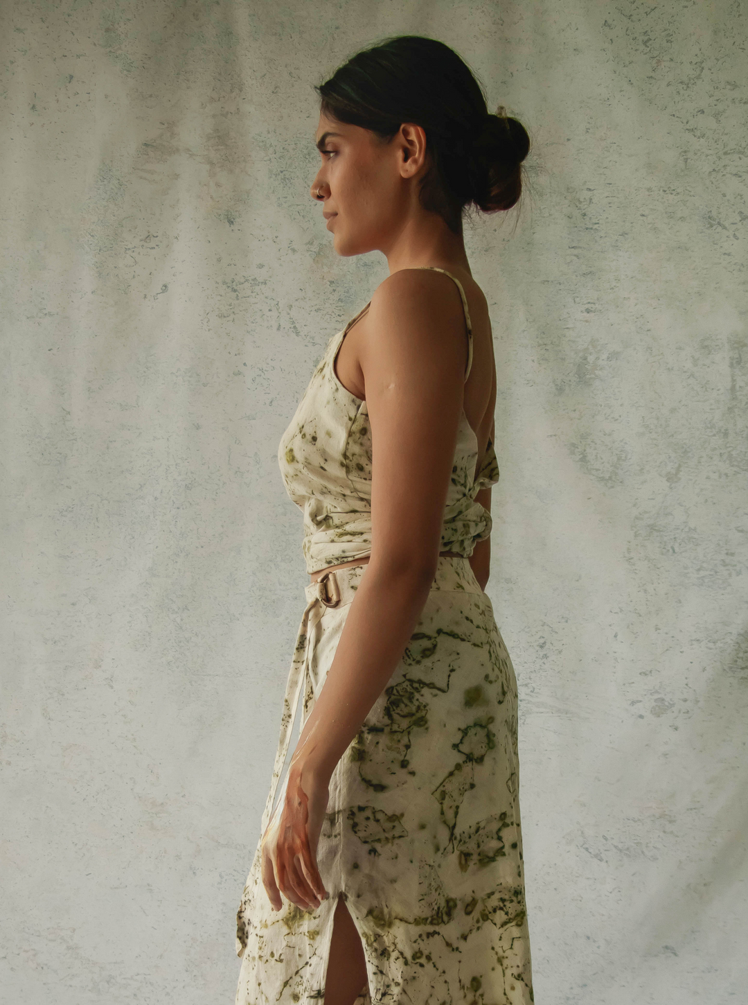 Unborn Studio Bits of green - Buckle-me-up skirt