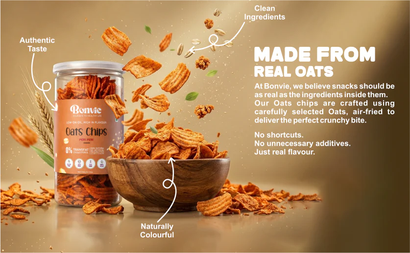 Bonvie Oats Chips - Peri Peri - Pack of 3