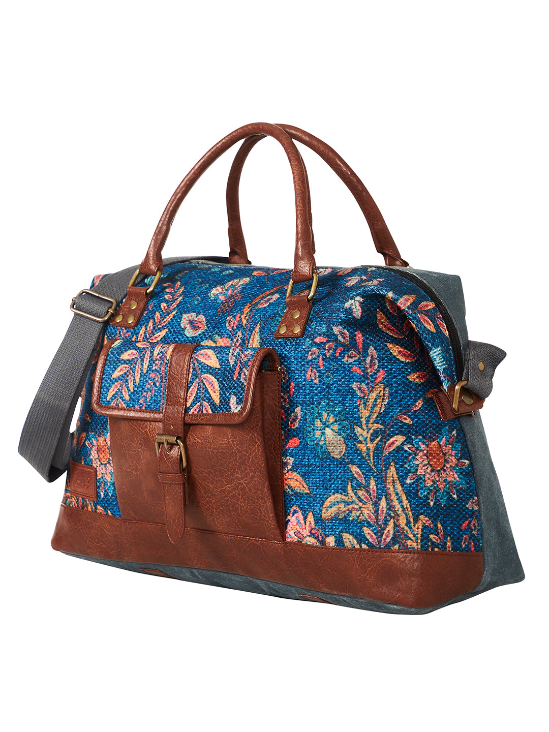 Mona B Large Kilim Inspired Duffel Gym Travel and Sports Bag with Outside Pocket and Stylish Design for Women: Amelia