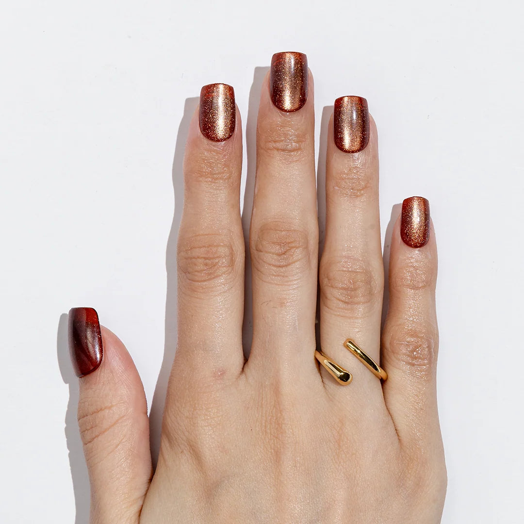 Gush Beauty Cherry Cola | Short Square, Press-On Nails