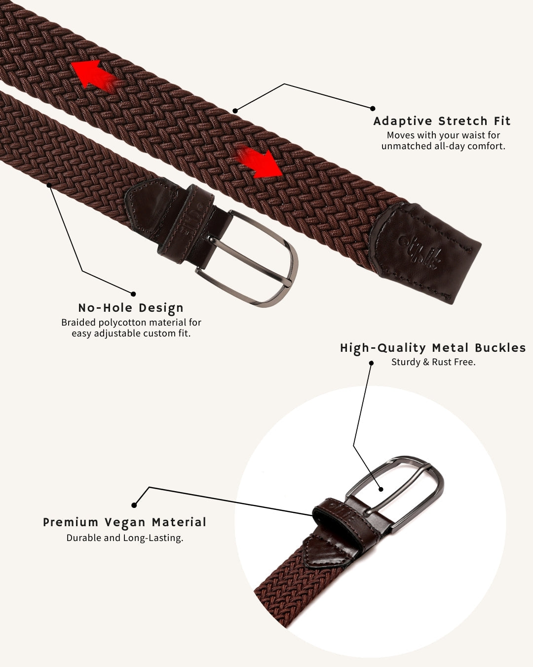 Urban Braid - Brown - Nickel