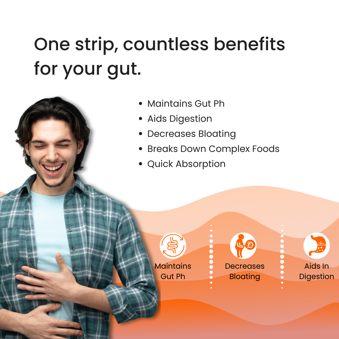 Happy Gut Oral Strips | Improve Digestion and Boost Gut Health